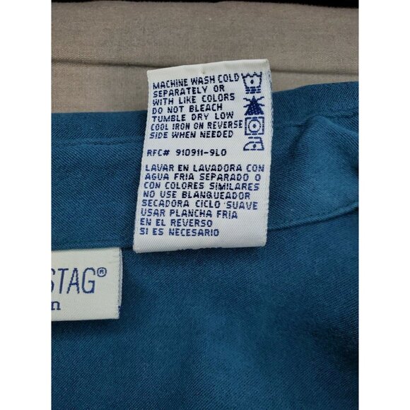 White Stag Women's 22W/24W Blue Soft Button Down Shirt – Poly/Spandex Blend - Picture 11 of 11